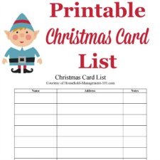 Christmas card list