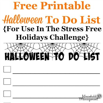 Halloween to do list
