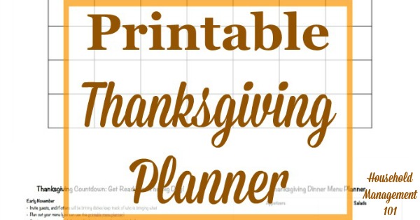Printable Thanksgiving planner Printable Thanksgiving planner