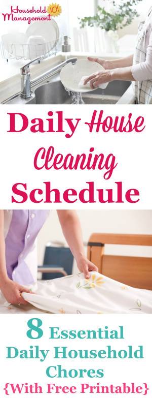 daily house cleaning schedule 8 essential daily household chores daily housecleaning schedule
