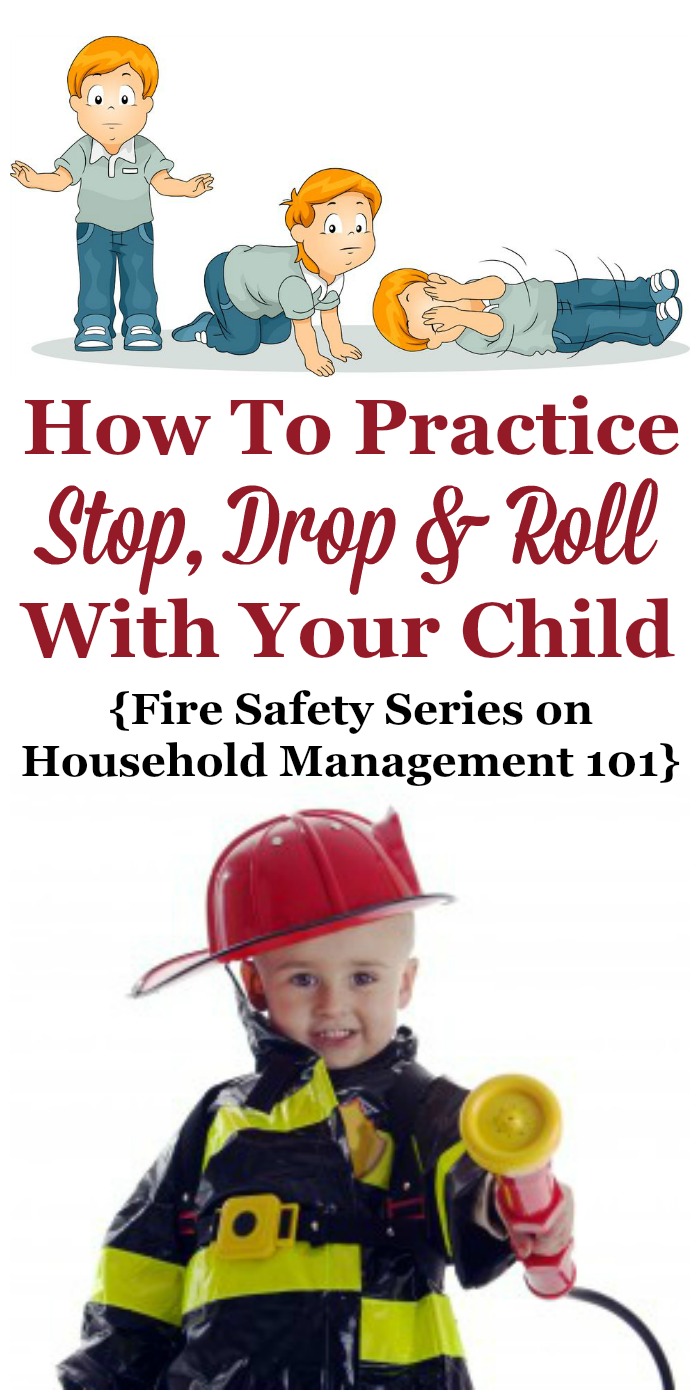 How to practice the technique of stop, drop and roll with your kids {part of the Fire Safety Series on Household Management 101} #StopDropAndRoll #FireSafetyTips #KidsFireSafety