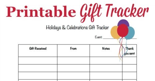 Free #printable gift tracker template to keep track of what gifts you receive so you can write thank you notes {courtesy of #HouseholdManagement101} #HolidayPrintables