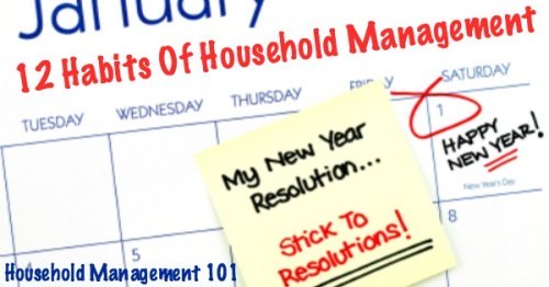 How to stick to your New Year's resolutions, plus the 12 habits of household management that we're focusing on, on Household Management 101! #HouseholdManagement101 #NewYearsResolutions #GoalSetting