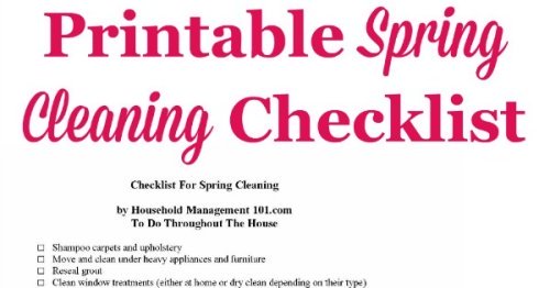 spring cleaning checklist for your home with free printable spring cleaning list