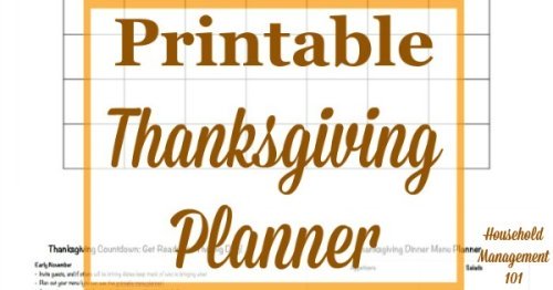 Get ready for a stress free #Thanksgiving holiday with this free Thanksgiving planner. It contains 6 printable forms to help you get yourself organized. {courtesy of Household Management 101} #ThanksgivingPlanner #ThanksgivingPrintables