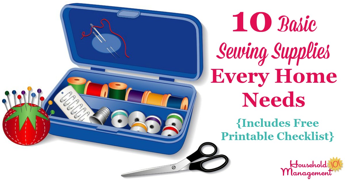 Sewing Basics - The Essential Sewing Supplies List & Printable