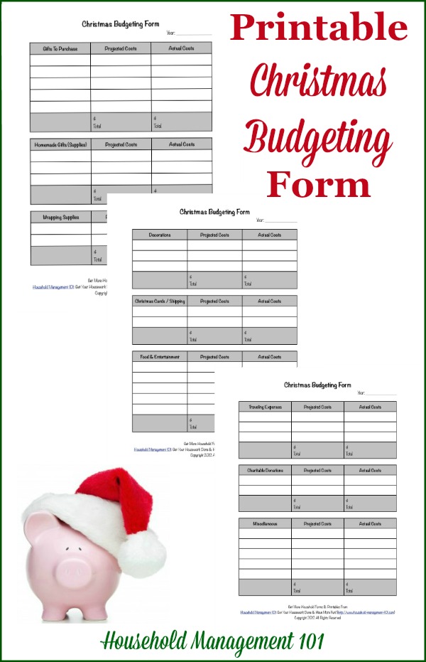 Put Your Christmas On A Budget Why & How, Plus Free Printable Form