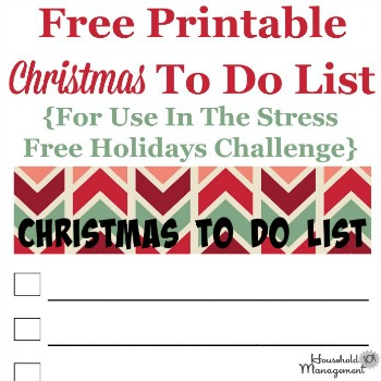 Christmas to do list