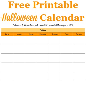 Halloween calendar