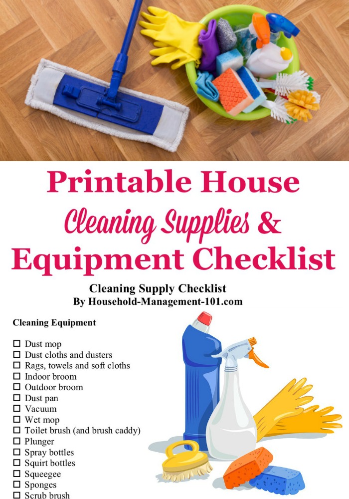 Household cleaning item samples