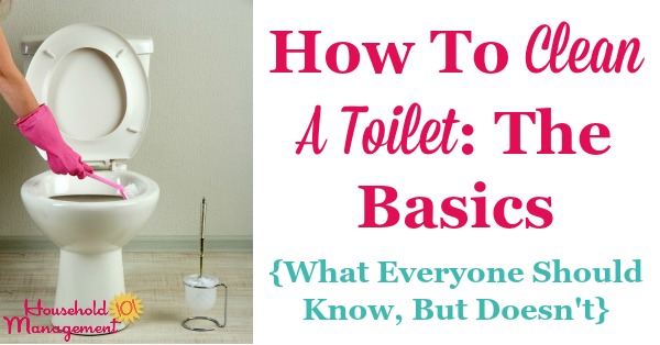 Basic instructions for how to clean a toilet, including what you should know about this process but perhaps don't {on Household Management 101}