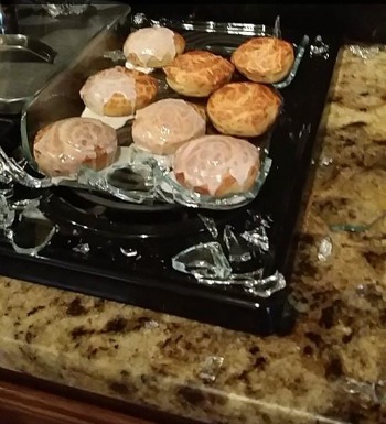 broken pyrex baking dish