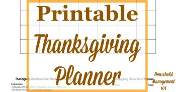 Printable Thanksgiving planner