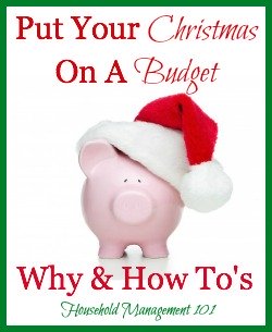 Going broke giving gifts isn't my idea of fun! Here's tips on how to put your Christmas on a budget to experience the real joy of the season, without the stress! {on Household Management 101}