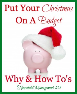 Going broke giving gifts isn't my idea of fun! Here's tips on how to put your Christmas on a budget to experience the real joy of the season, without the stress! {on Household Management 101}