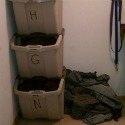 diy vertical laundry sorter