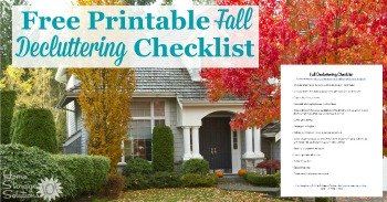 Free printable fall decluttering checklist