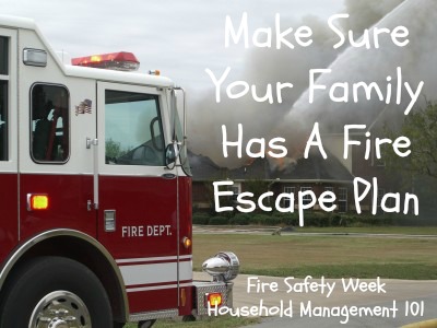 Make sure your family has a fire escape plan, and then practice it regularly! {more information on Household Management 101} #FireSafety #SafetyTips #KidsSafety