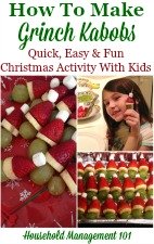 How to make Grinch Kabobs with your kids
