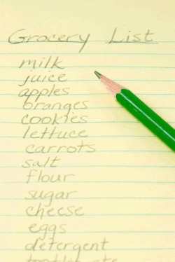 grocery list