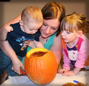 carving pumpkins