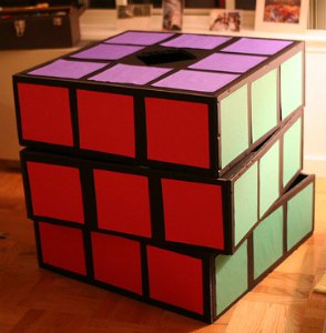 homemade rubix cube costume