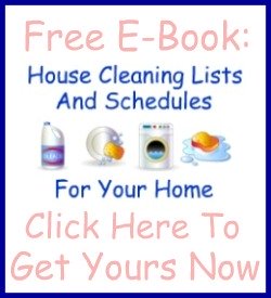 house cleaning lists and schedules