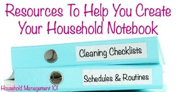 Resources to help you create your household notebook