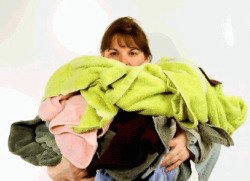 piles of laundry