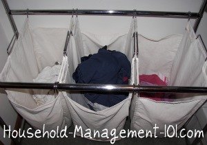 triple laundry sorter