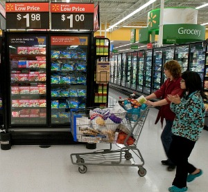 shopping in wal-mart