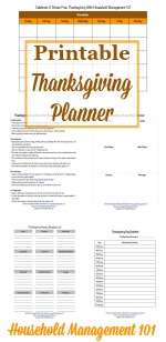 Free Printable Thanksgiving Planner 