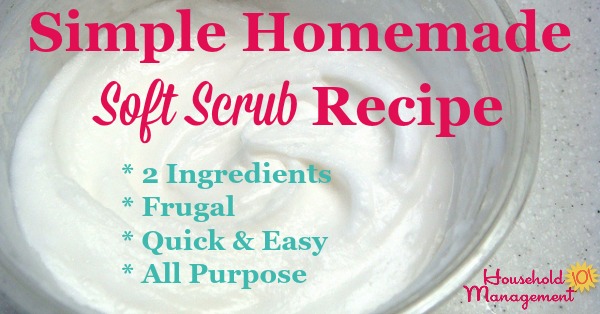Simple homemade soft scrub recipe {on Household Management 101}