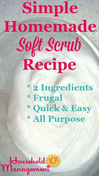 Simple homemade soft scrub recipe {on Household Management 101}