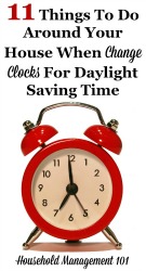 Spring Forward Fall Back - Routines For Your House Around This Biannual Event