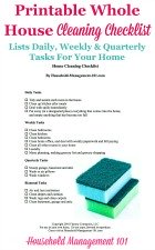Printable Whole House Cleaning Checklist: How To Keep Your Home Clean Year Round